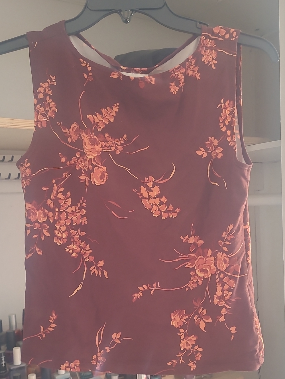 Reformation Burgundy Floral Top M NWT